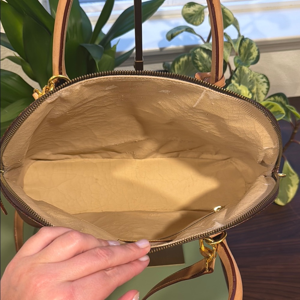 Etro Brown and Tan Dome Satchel with Gold Hardware - Picture 9 of 15